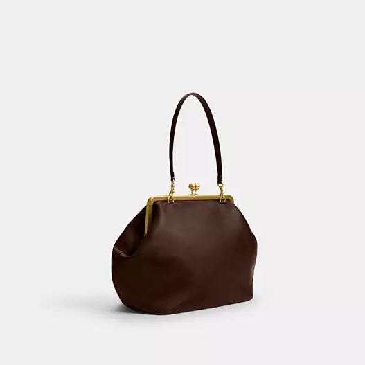 Large Kisslock Frame Bag In Crystal Signature Jacquard