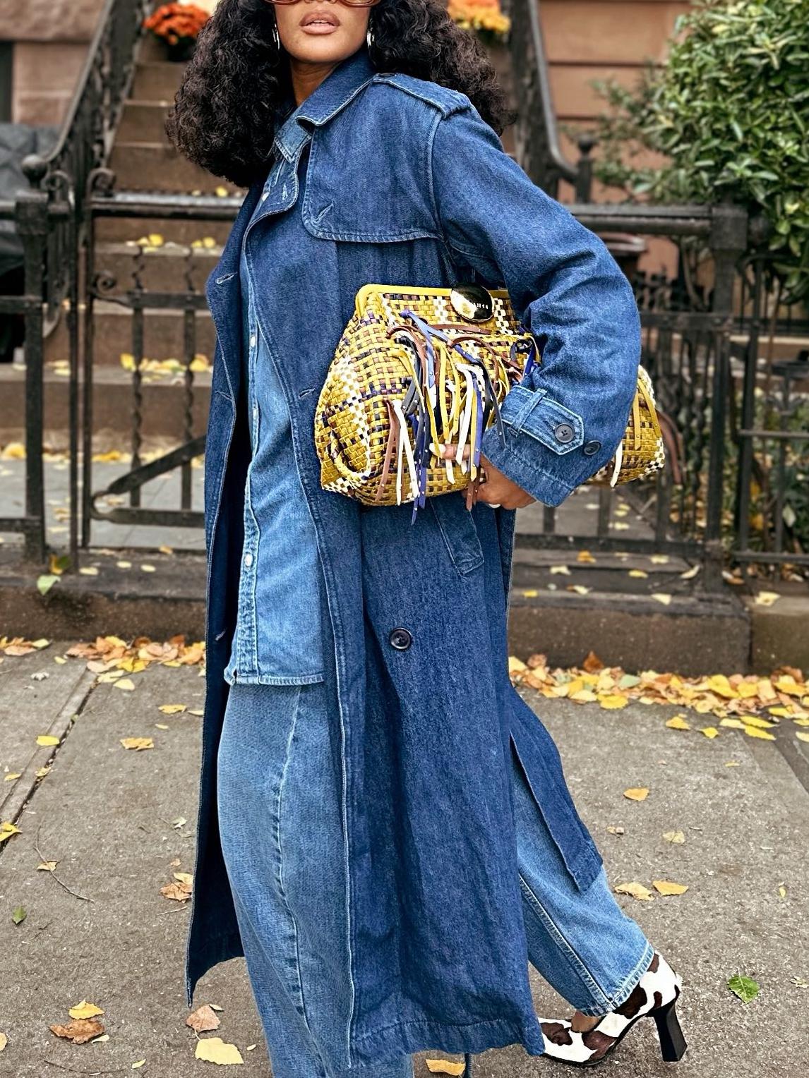 UltraSoft Denim Trench Coat