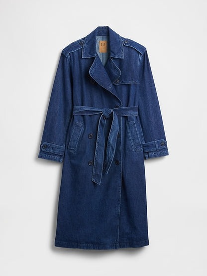 UltraSoft Denim Trench Coat