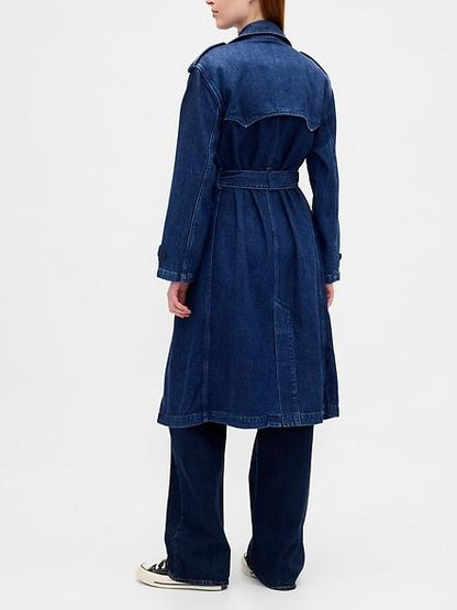 UltraSoft Denim Trench Coat