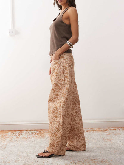 Reclaimed Vintage barrel leg jeans in leopard print