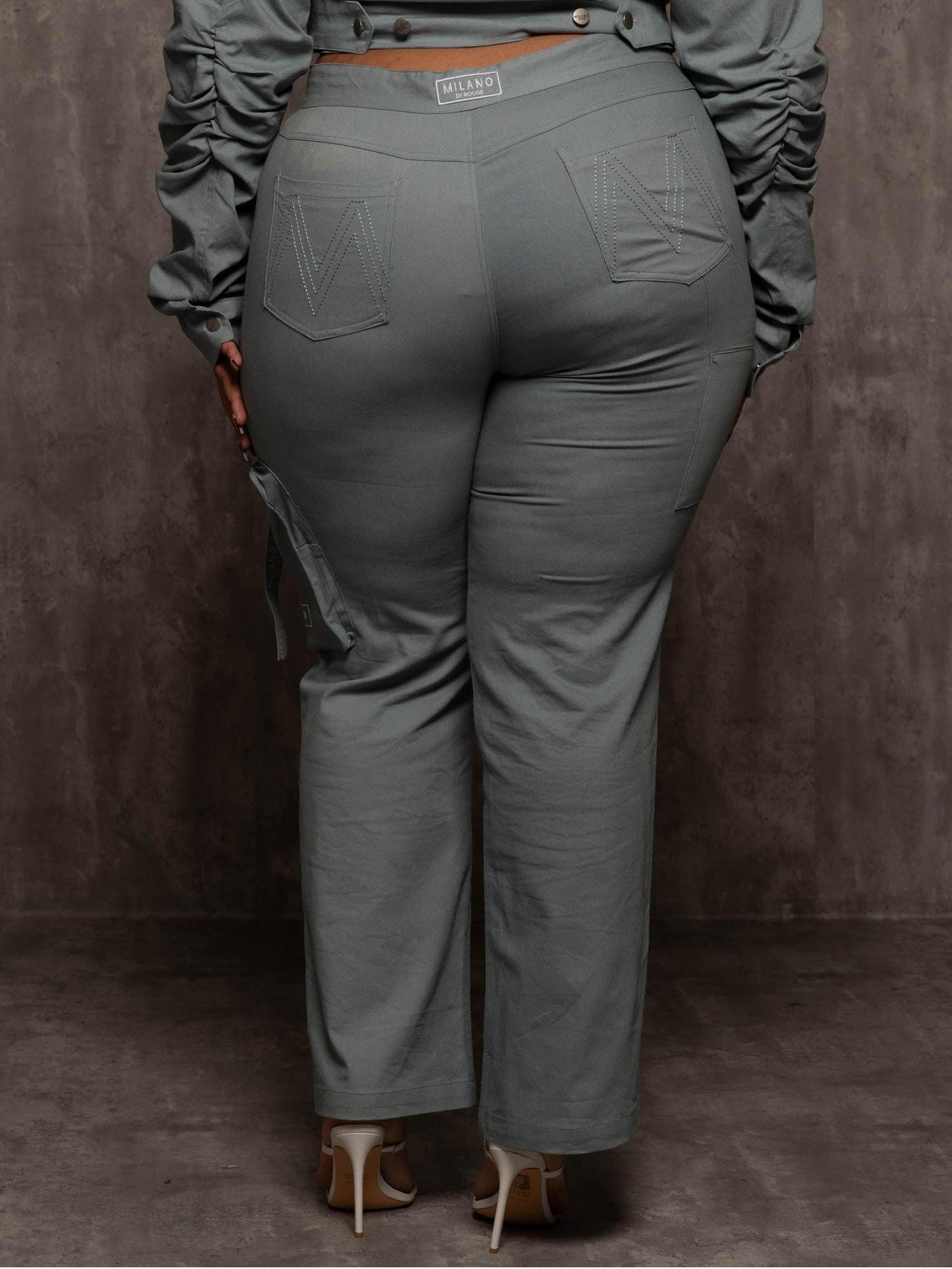 Cropped Utility Jacket & Pants Set