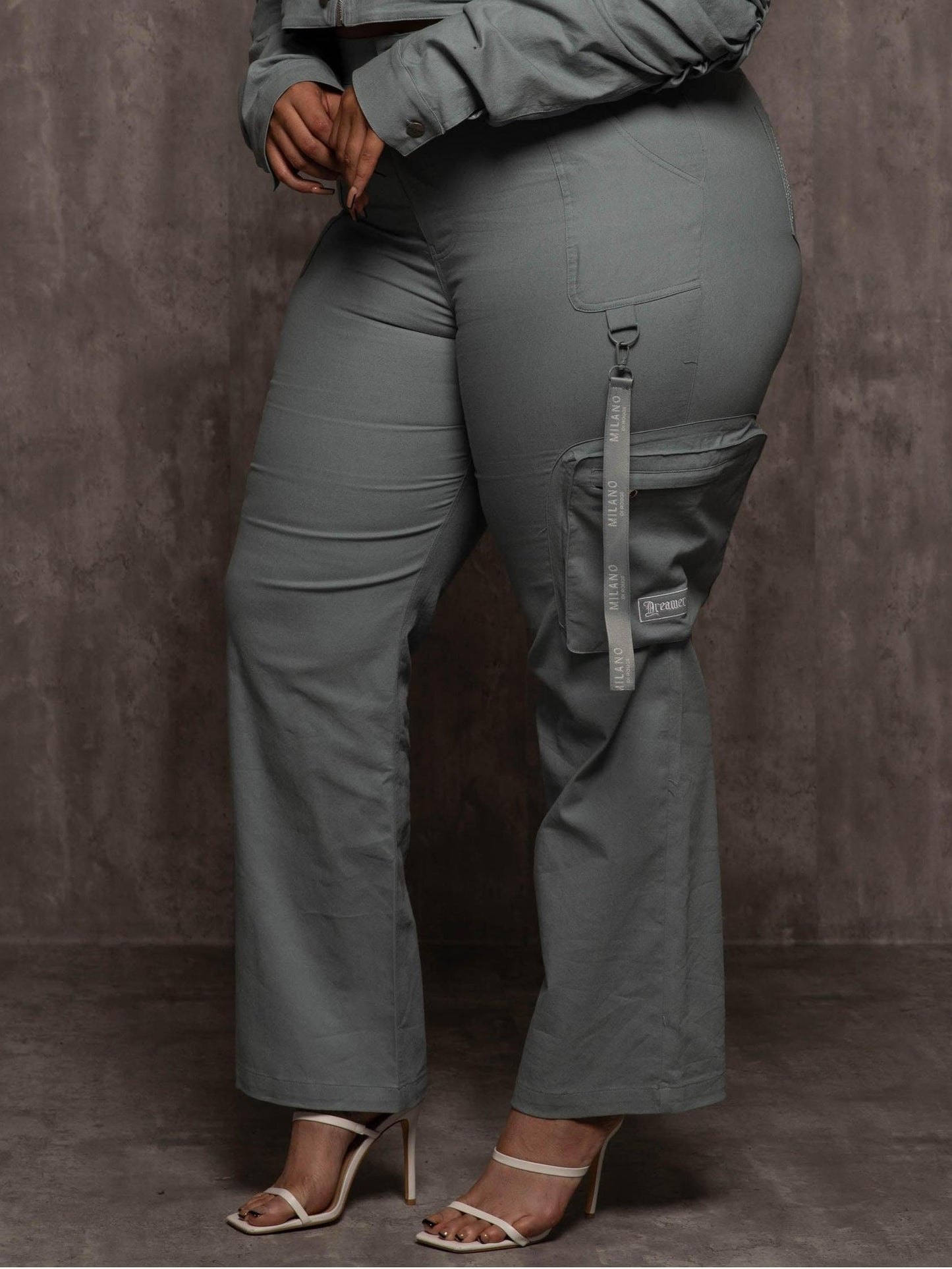 Cropped Utility Jacket & Pants Set