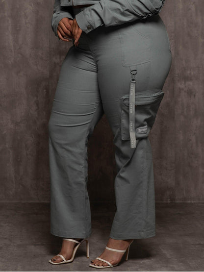 Cropped Utility Jacket & Pants Set