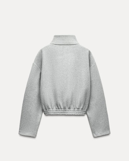 Cozy Grey Half Zip Fleece Sweat Set