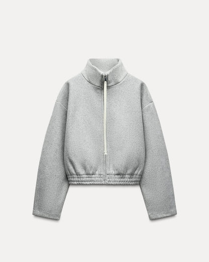 Cozy Grey Half Zip Fleece Sweat Set
