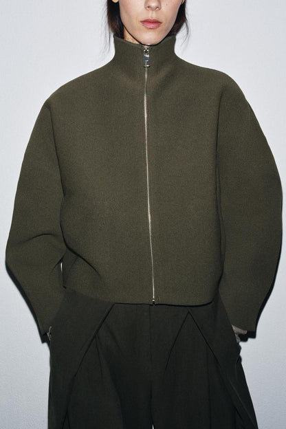 Knit Zip-up Jacket