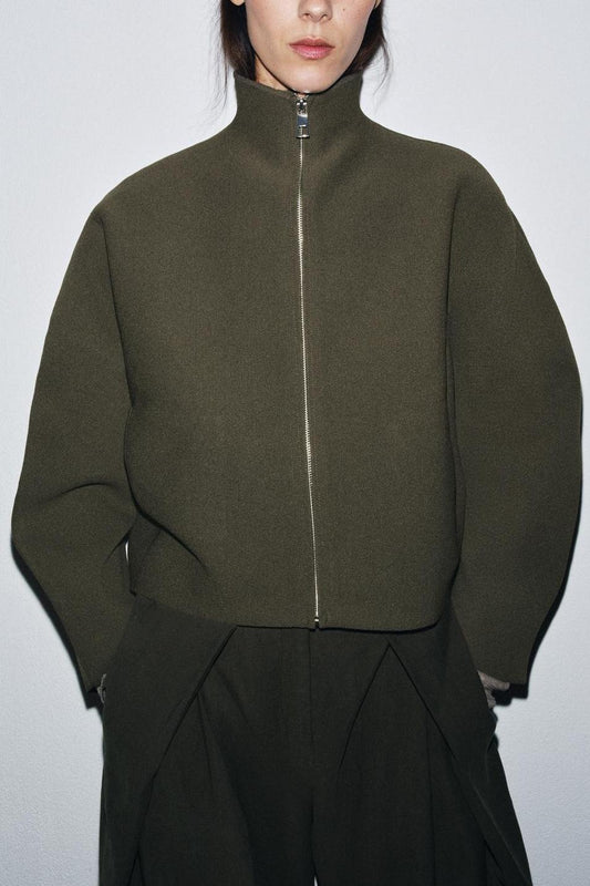 Knit Zip-up Jacket