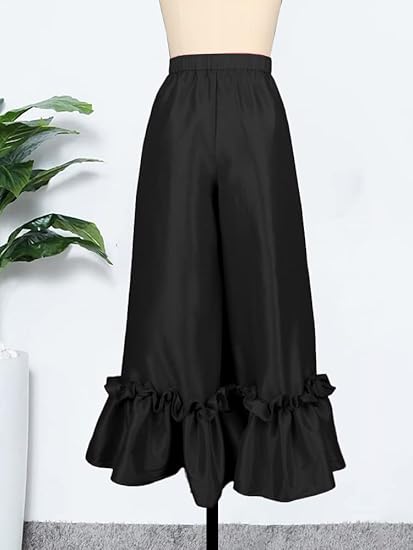 Shiny High Waist Flare Pants Wide Leg Bell Bottoms Trousers
