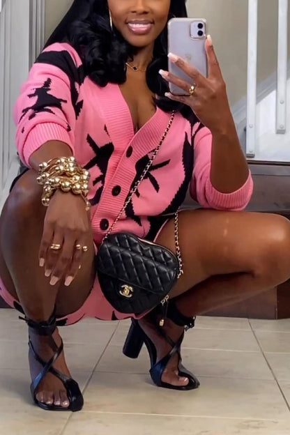 Barbed Neon Knit Set