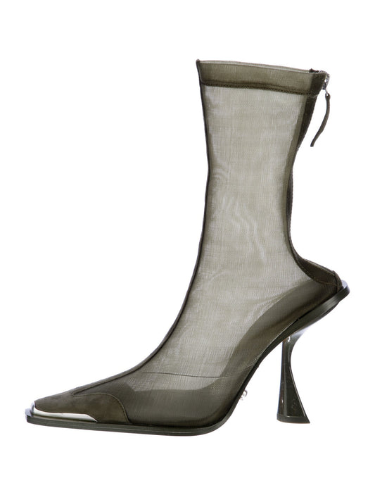 Mesh High-heeled Boots