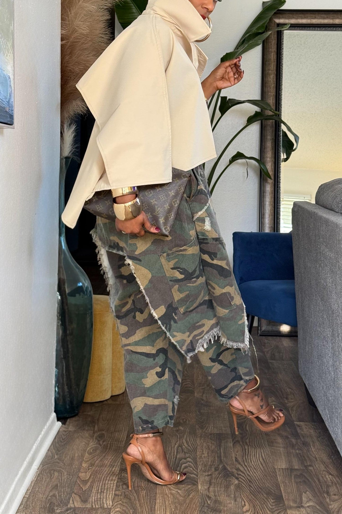 Soho Camo Denim Harem