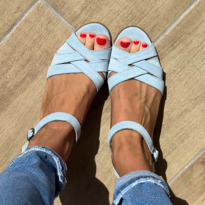 Women's Cut-Out Buckle Sandals