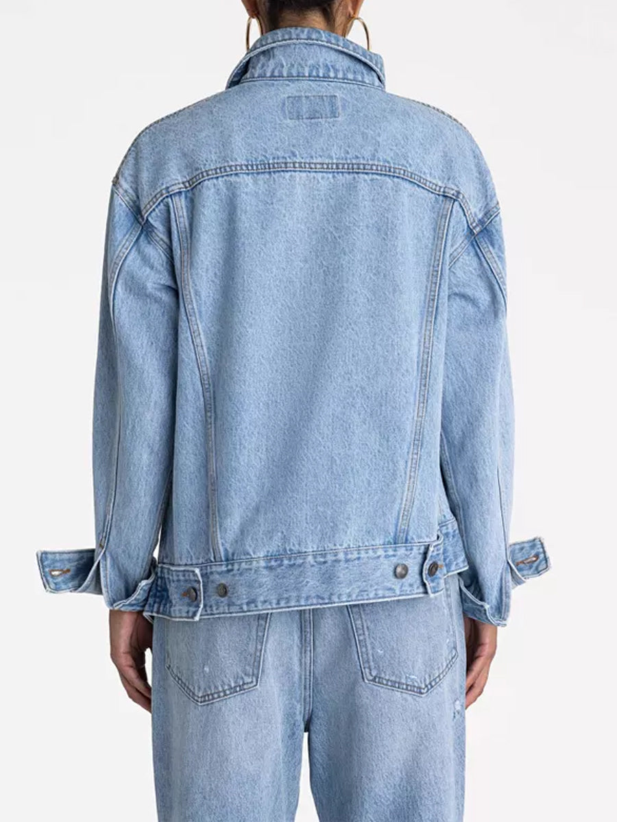 Asymmetric Front Denim Jacket
