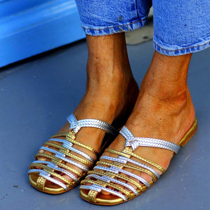 Fashion Woven Flat Slippers