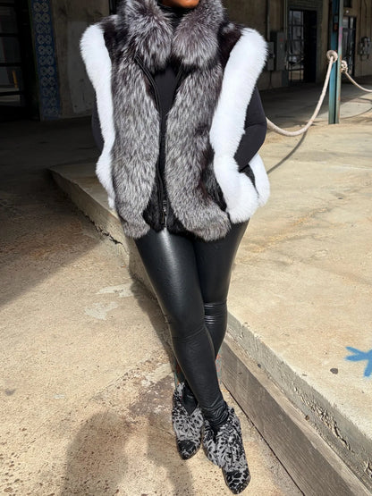 Faux Fox Fur Coat Vest