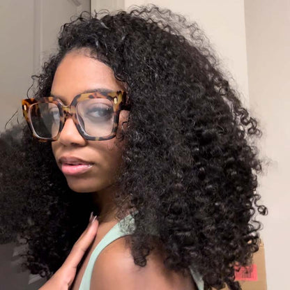 Curly Flip-Over Half Wig