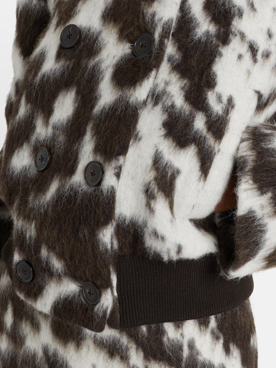 Cow-print Double-breasted Jacket