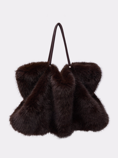 Faux Fur Large Capacity Shoulder Bag