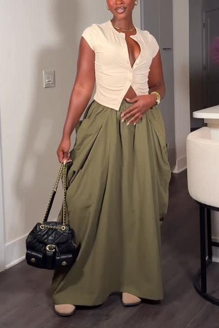 Maxi Boho Skirt with Pockets