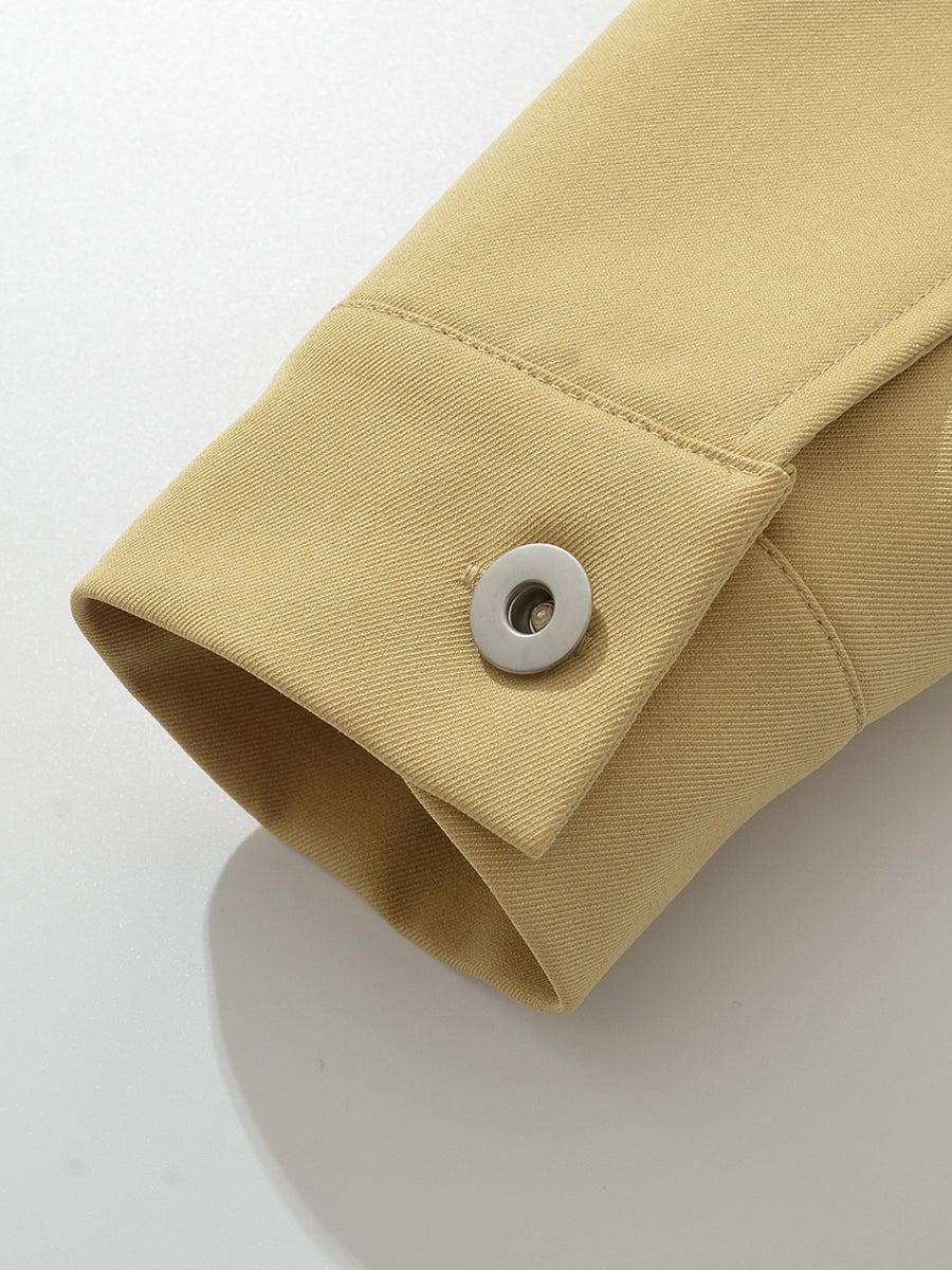 Vintage Zip Contrast Collar Jacket