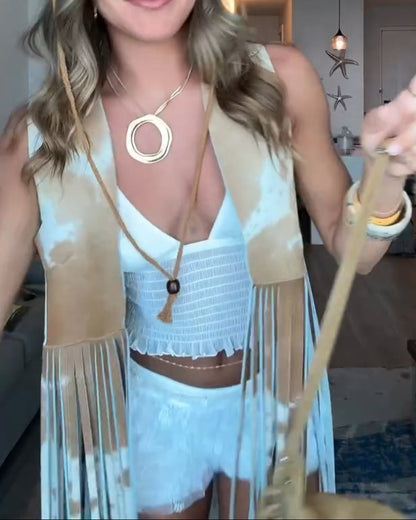 Premium Lainey Tassel Vest handmade