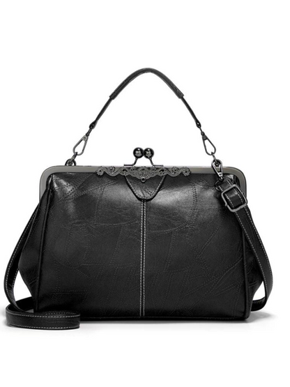 Women's Vintage Metal Lock Bag