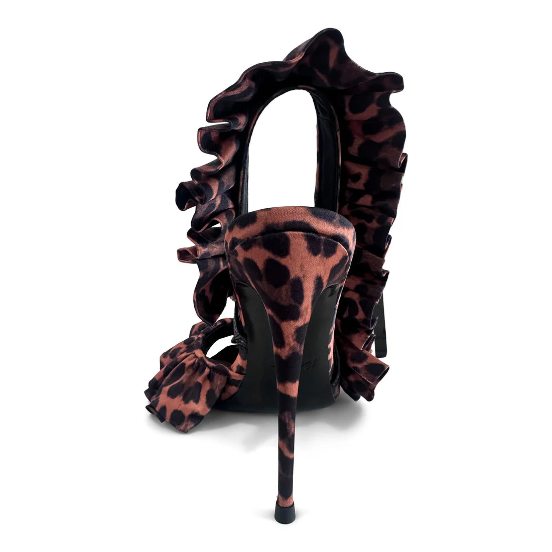 Leopard Ruffle High Heels – Sexy Stiletto Party Pumps with Animal Print