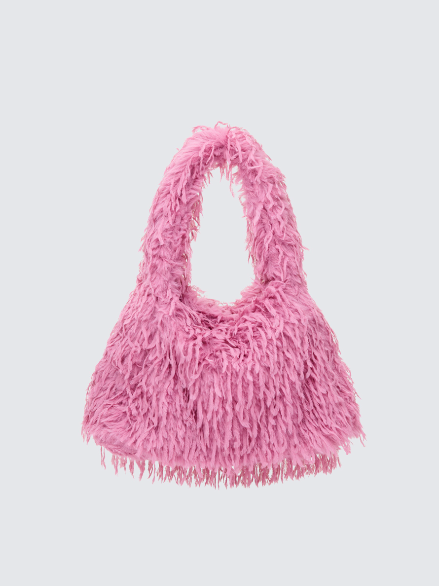 Plush Tassel Shoulder Bag