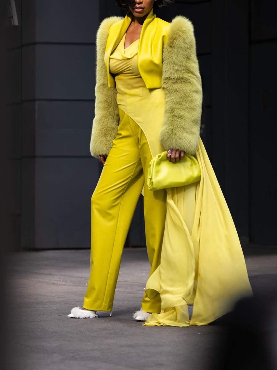 Plush Sleeve Short Coat