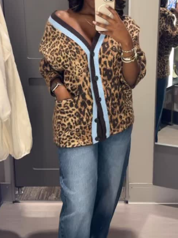 Camo Cardigan Sweater