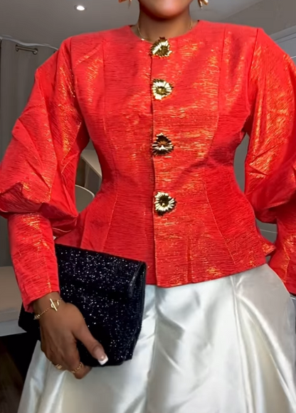 Dazzle Elegant Button Down Blouse