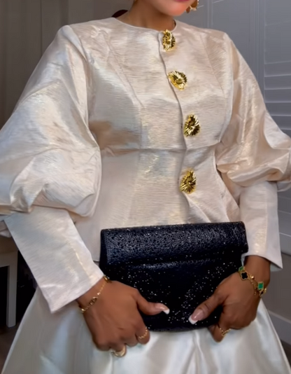 Dazzle Elegant Button Down Blouse