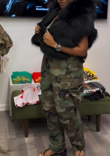 Hood Faux Fur Vest Jacket