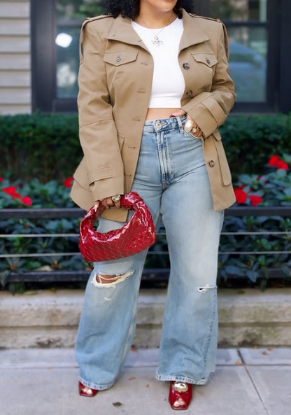 Vintage Petite Style Trench Coat