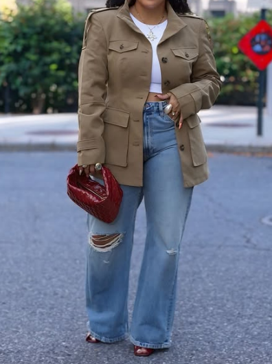 Vintage Petite Style Trench Coat