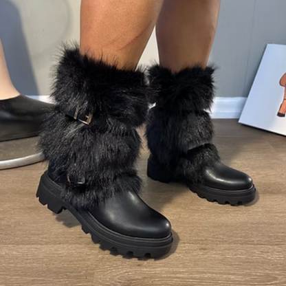 Chic Faux Fur Warm Boots