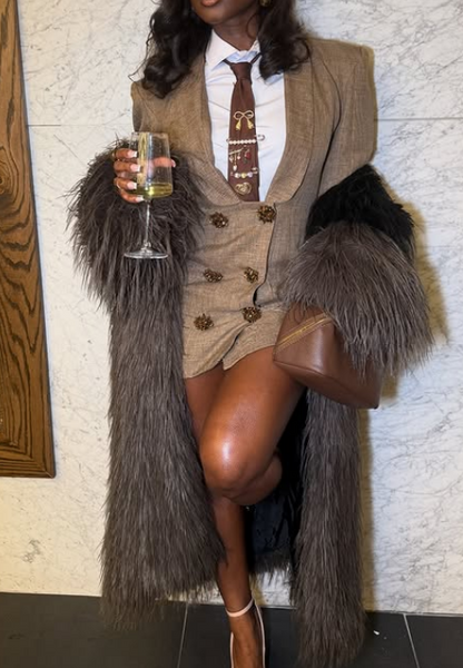 Chic Holiday Blazer Dress