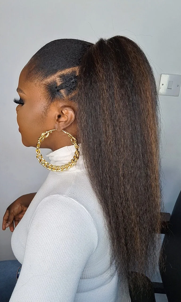 Natural Ponytail & Bun Easy to Install