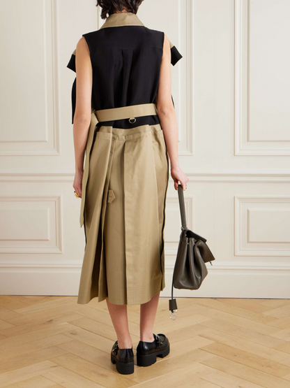 Lace-Up Double-Buckle Dress