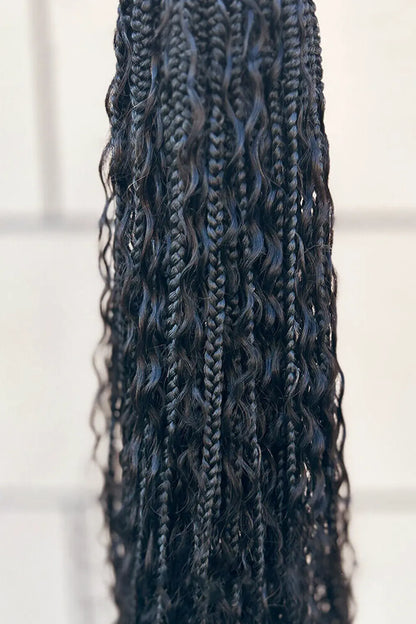 Boho Crochet Box Braids, Pre-Looped Deep Wave 20 Strands