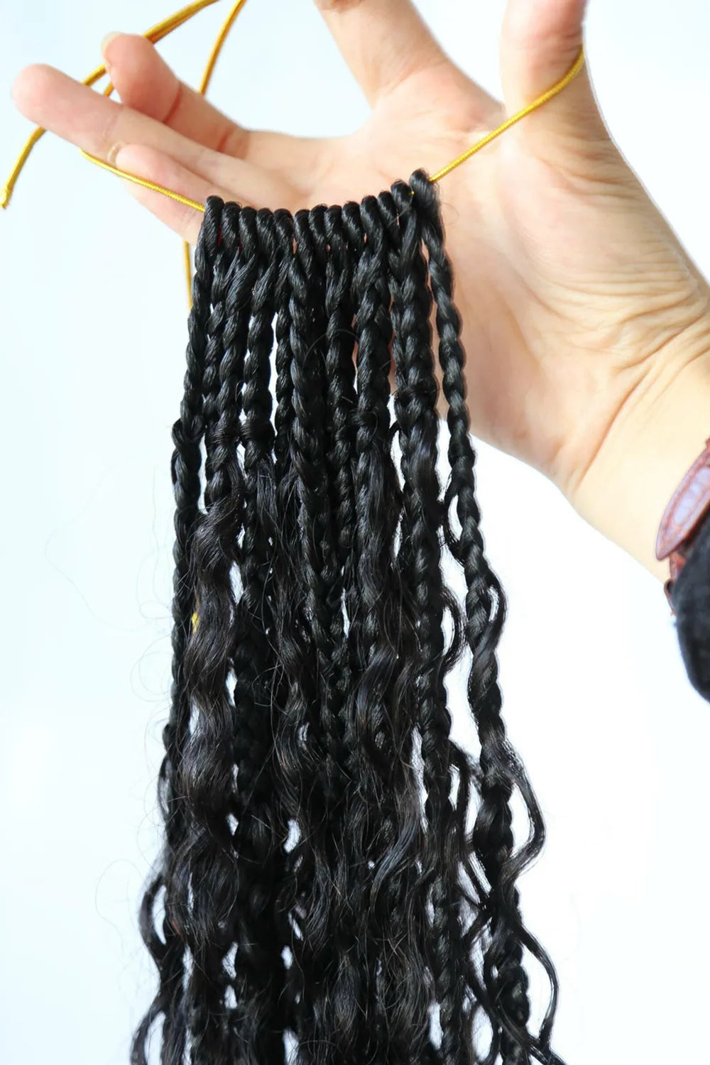 Boho Crochet Box Braids, Pre-Looped Deep Wave 20 Strands
