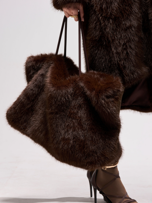 Faux Fur Large Capacity Shoulder Bag
